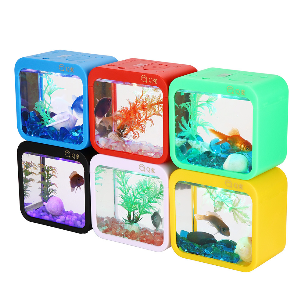 Aquarium Fish Game - Colorful Creative Betta Box With Light,