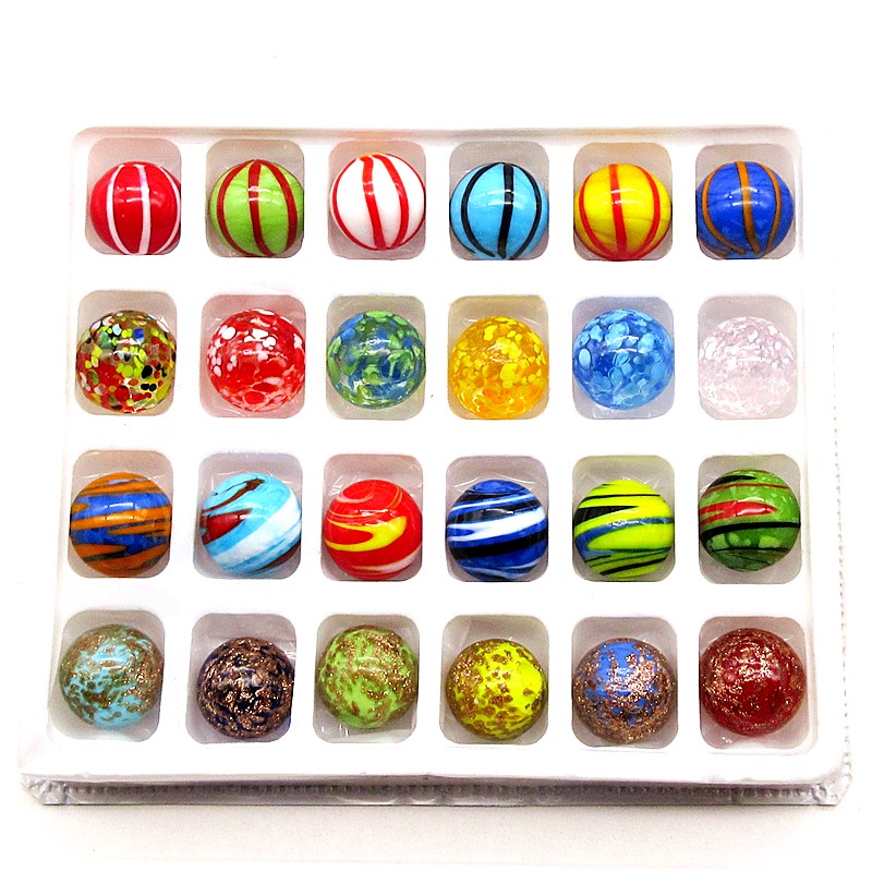 Aquarium Fish Game - Glass marbles balls 16mm colorful Mixed