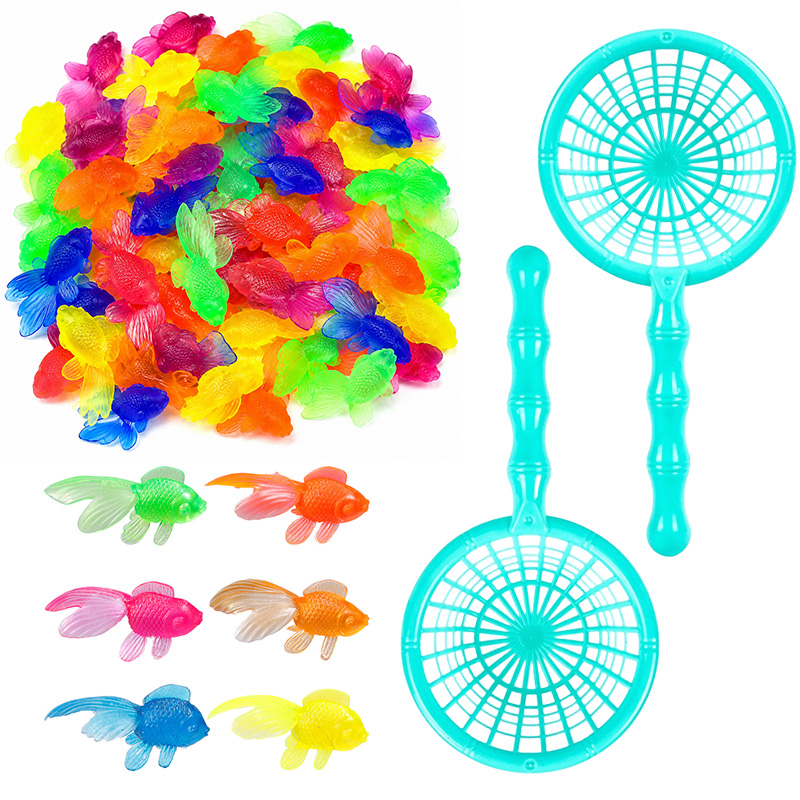Aquarium Fish To Buy - 10/20PCS Plastic Goldfish with Fishing Net