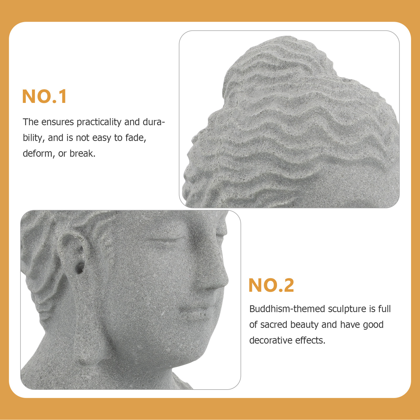 Aquarium Fish Tank - Meditating Buddha Head Statue for Fish