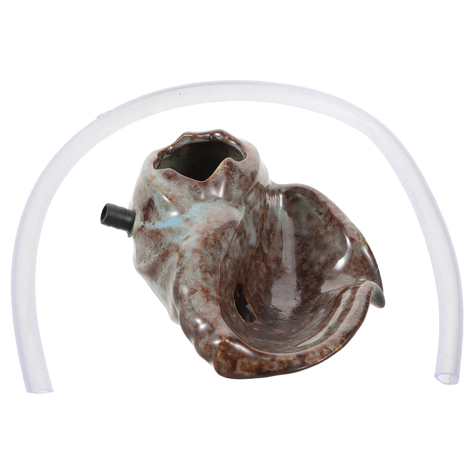 Aquarium Fish Tank - Ceramic Jar Fountain Waterfall Design V-Shaped