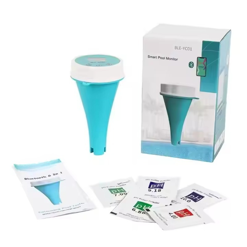Aquarium Fish Tank - 6-in-1 Smart Water Quality Monitor: EC,