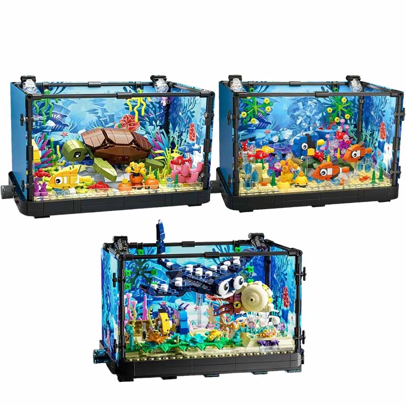 Aquarium Fish Game - Fish Tank Building Block Set with