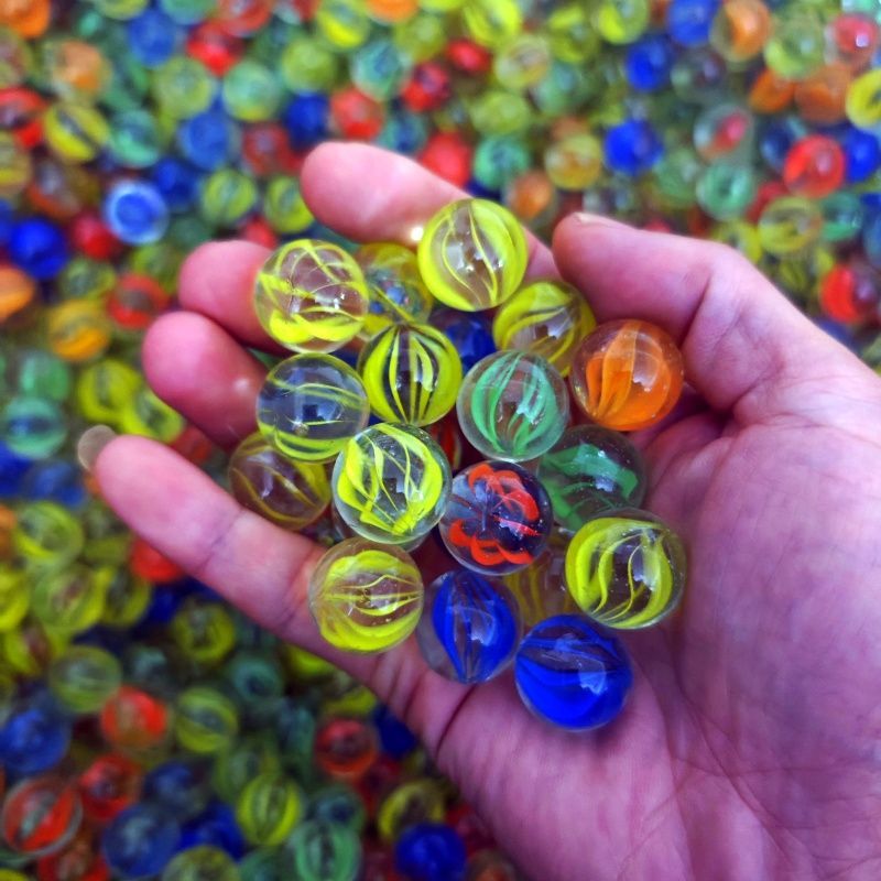 Aquarium Fish Game - 16mm Colorful Glass Marbles Transparent Glass