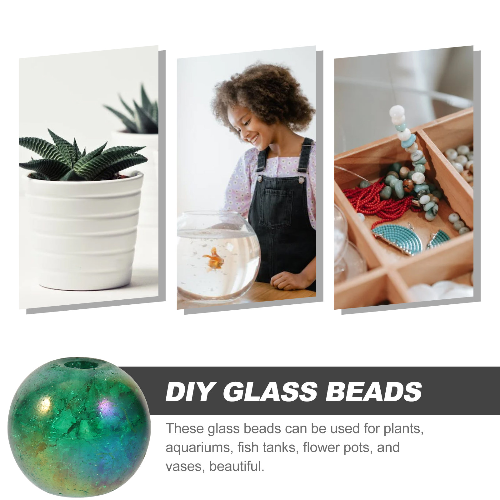 50Pcs Glass Beads Vase Filler  - Aquarium Fish Tank recension och pris