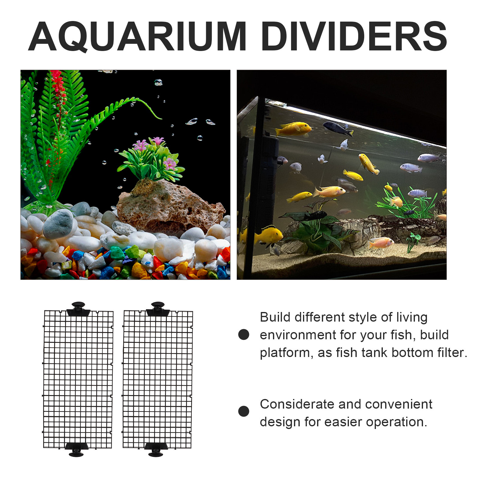 1Set Premium PVC Fish Tank Div - Tank Divider Mesh recension och pris
