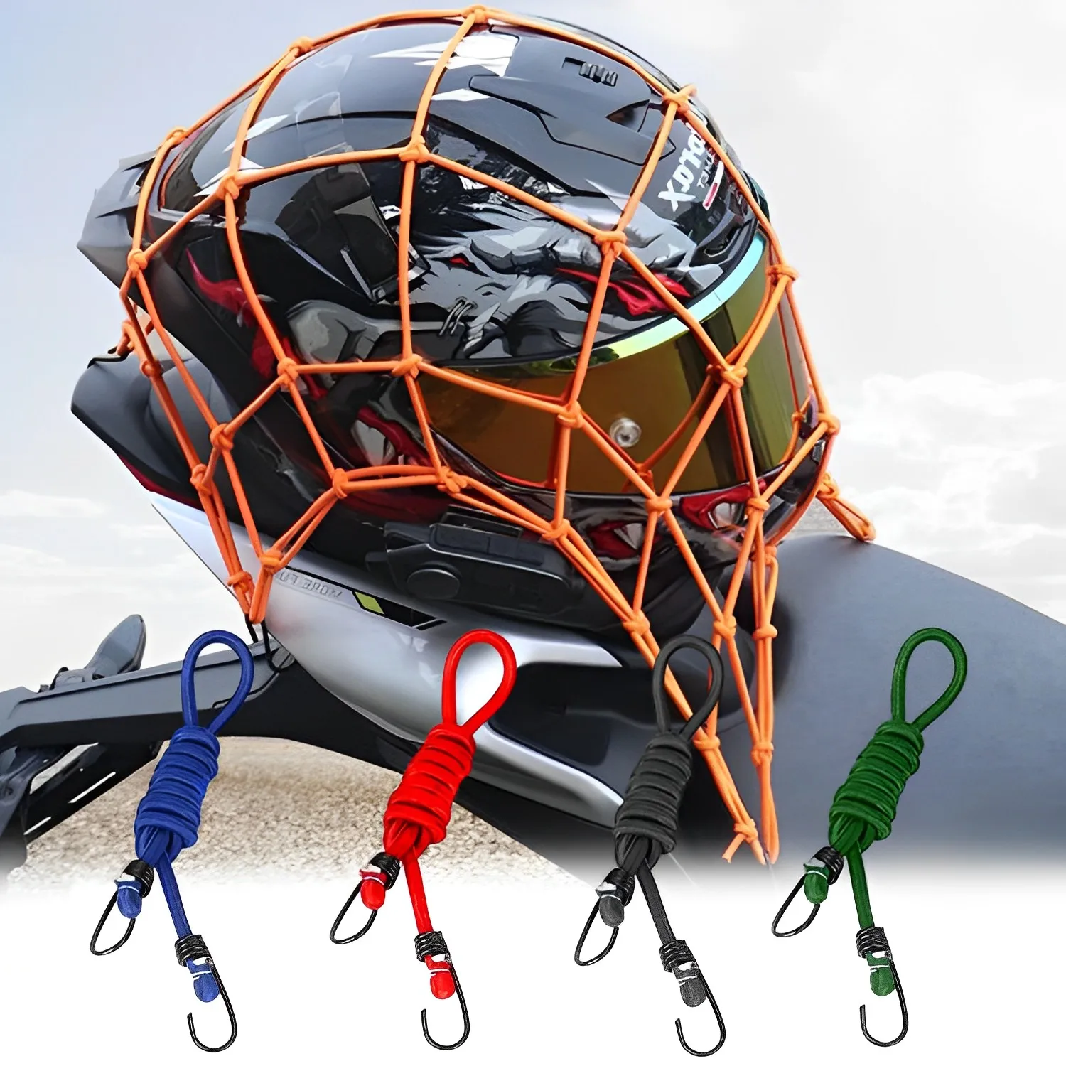 1x Motorcycle Luggage Net Helm - Tank Divider Mesh recension och pris